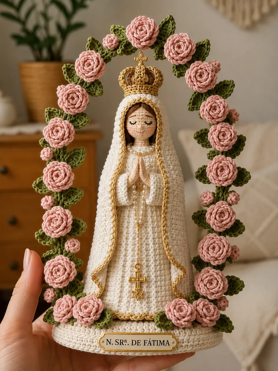 São Francisco de Assis em crochê